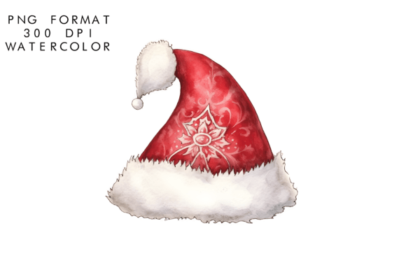 Download Watercolor Santa Hat Clipart - Santa hat clipart Collection