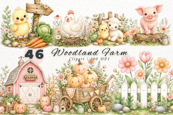 Download Farm Clipart, Woodland Farm Animals - Farm clipart Collection
