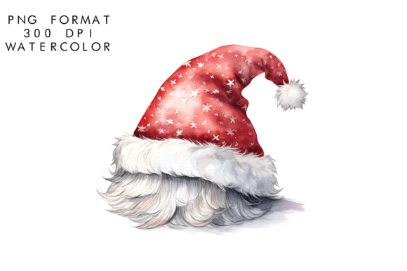 Download Watercolor Santa Hat Clipart - Santa hat clipart Collection