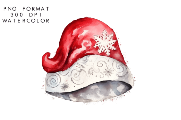 Download Watercolor Santa Hat Clipart - Santa hat clipart Collection