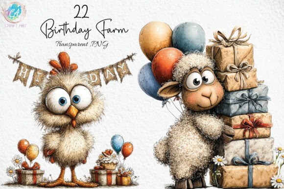 Download Cute Birthday Farm Clipart PNG - Farm clipart Collection
