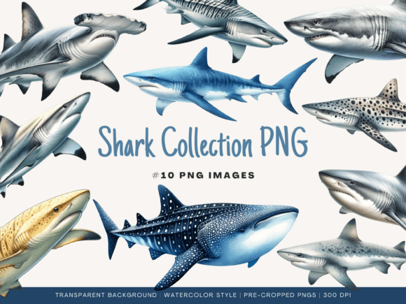 Download Shark Collection Clipart | Cropped PNG - Collection Collection
