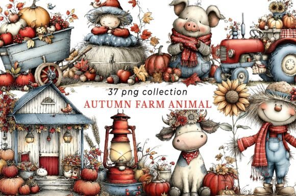 Download Whimsical Autumn Farm Clipart - Farm clipart Collection