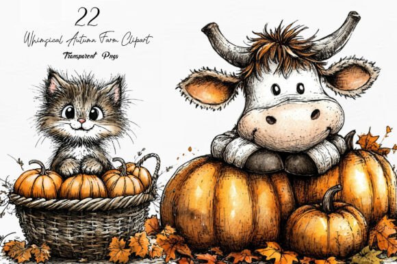 Download Whimsical Autumn Farm Clipart - Farm clipart Collection